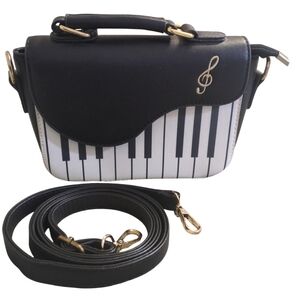 Black and White Piano Key Women's Bag